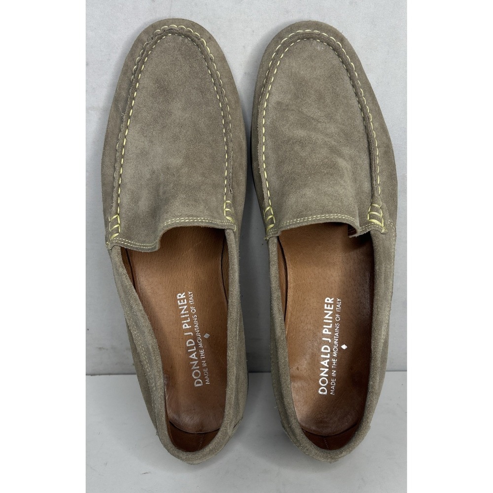 Donald J Pliner Nate Sand Suede Loafers Men's Size 9 Made In Italy Slip On - Picture 9 of 11